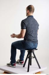 Man White Slim Male Studio Poses